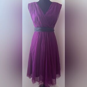 Moulinette Soeurs Purple Maxi Dress with Black Accent